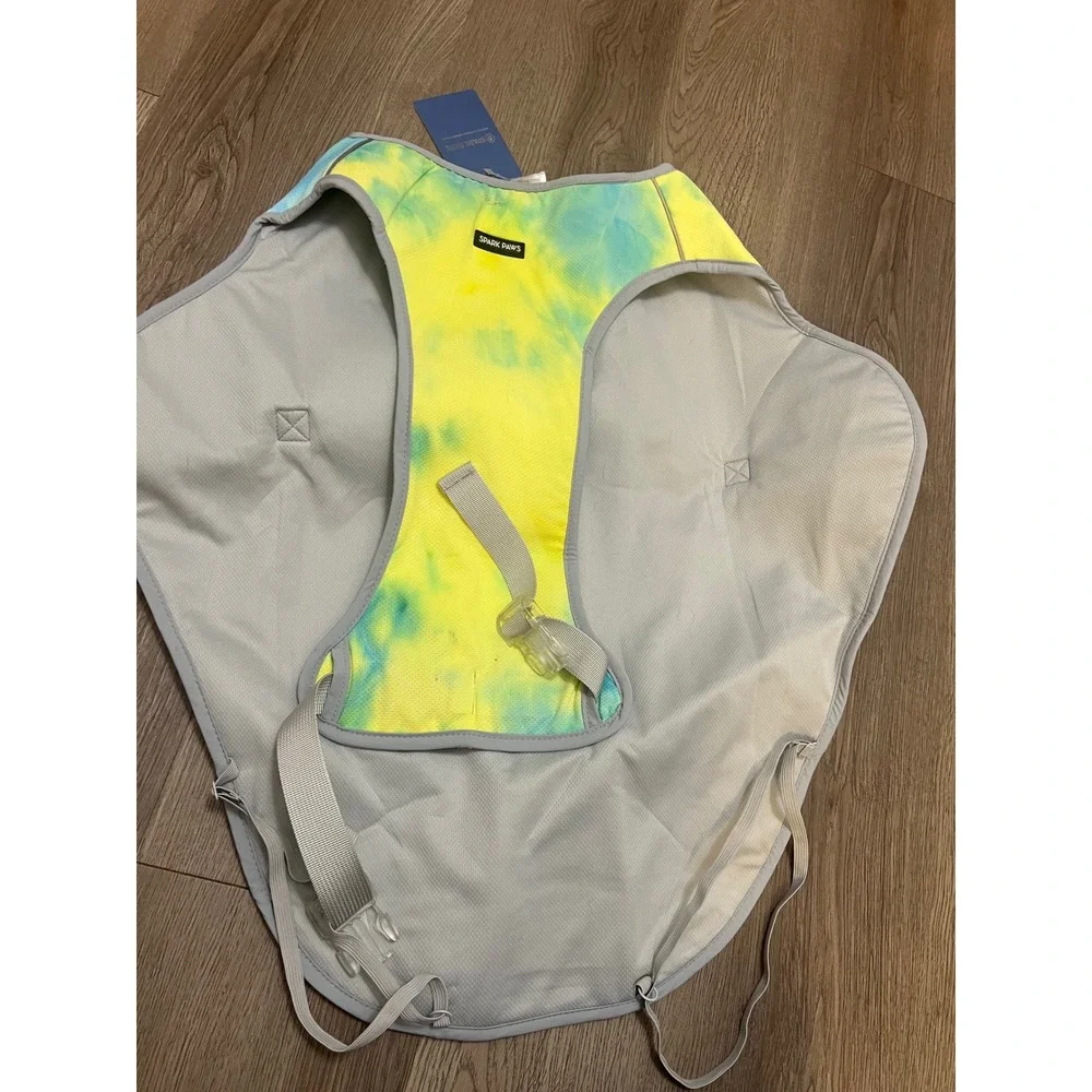 Spark Paws Dog Cooling Vest SPF 50 UV Protection Tie Dye Summer Heat Relief New